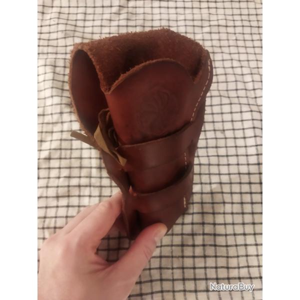 Holster cuir western pour colt 1873 4" 3/4 gauche