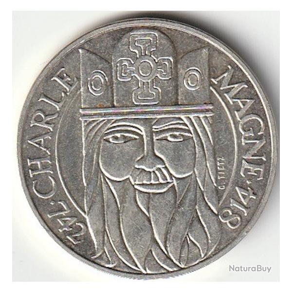 Pi�ce de Monnaie FRANCE Argent 100 francs Charlemagne 1990