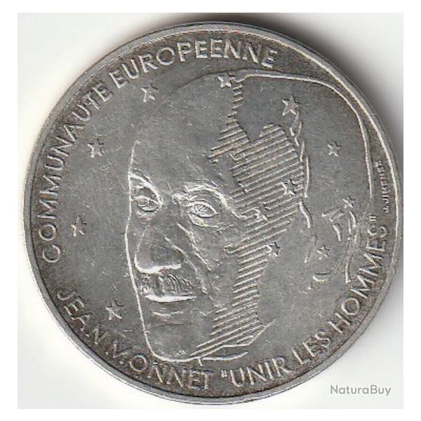 Pi�ce de Monnaie FRANCE Argent 100 francs Jean Monnet 1992