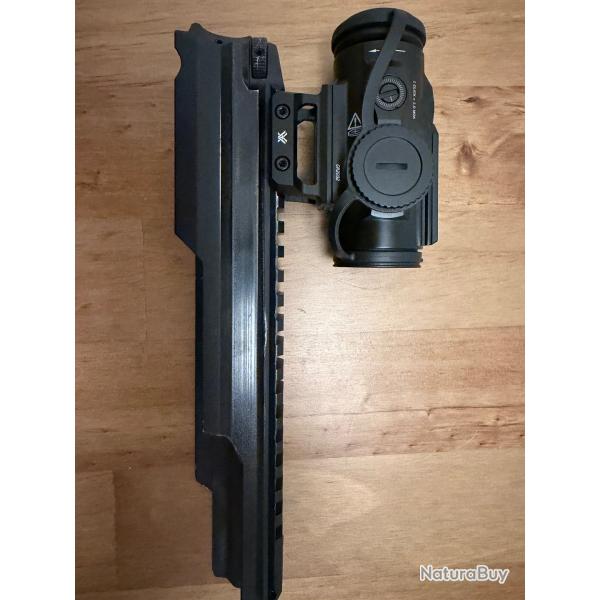 lunette point rouge Vortex Spitfire HD 5x + rail picatinny AK