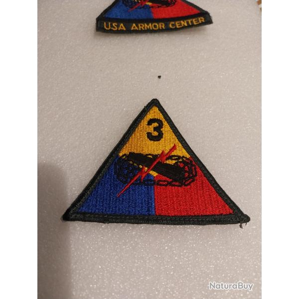 Patch arme us 3rd ARMORED DIVISION ORIGINAL