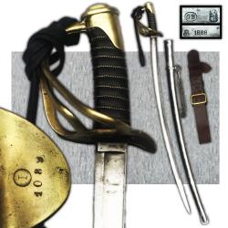 ABL RARE SABRE BELGE CAVALERIE M1822 / I 1089 / GB / 1888 / ROI LEOPOLD II XIX ORIGINAL