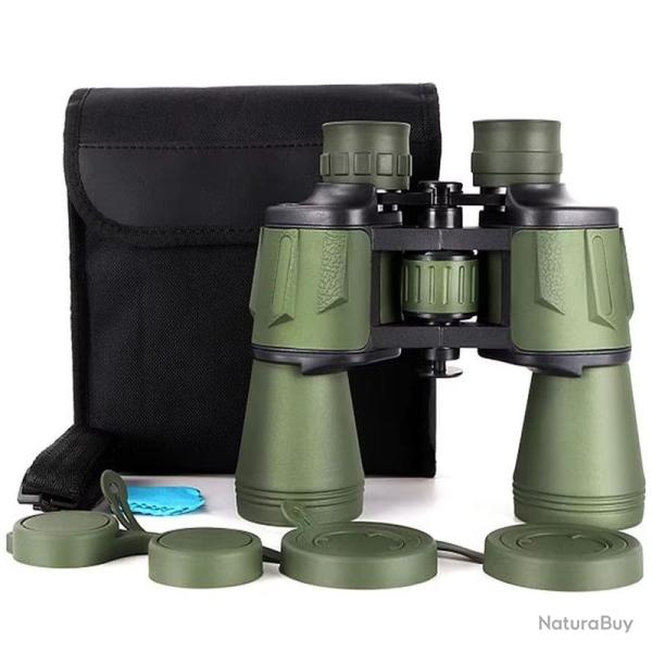 Jumelles 20X50 Compactes Kaki *Enchres* Etanches IPX6 Observation Oiseaux Voyage Concert