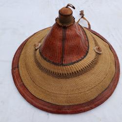 Chapeau Africain Nigéria , Paille et Cuir