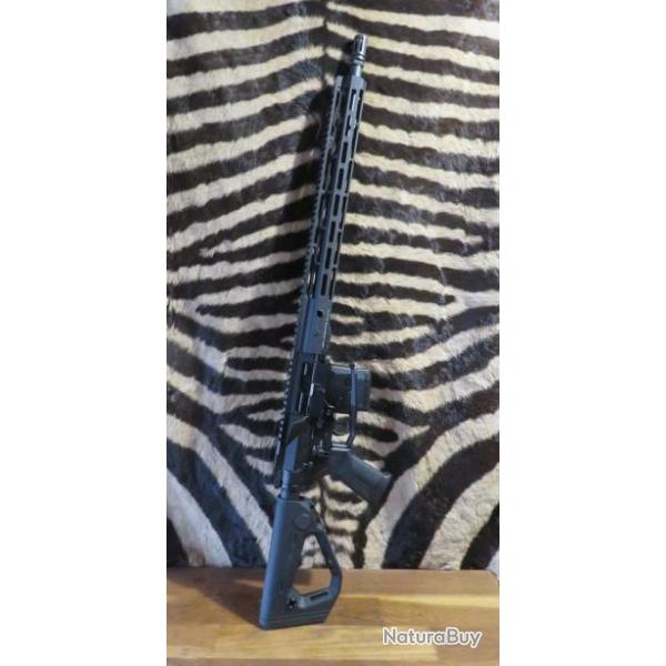 Carabine HERA ARMS AR15 Straight Pull cal.222Rem canon 47 cm filet + levier d'armement latral