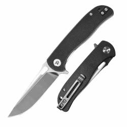 Couteau Pliant Dreamtech Clip-Point Lame Acier D2 Manche Plaquettes Micarta Linerlock DTK3898MB