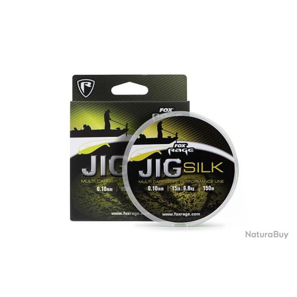 Tresse Fox Rage Jig Silk 150m 150m 0,13mm 9,07kg Vert Fluo
