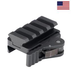 Rail Picatinny attache rapide Quick Detach QD pour viseur point rouge, lunette ou autre syst&egrave;me de v