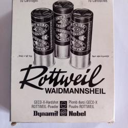 Cartouche rottweil cal 12 plomb 0