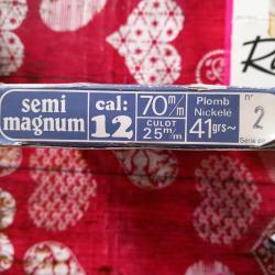 Cartouche CHEDITTE cal 12 plomb 1,2,4,6,7
