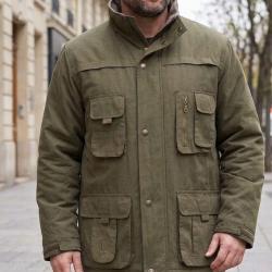 LEDERTYS GENTLEMAN Veste outdoor marron isolation polaire et tissu d&eacute;perlant