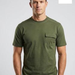 Tee shirt Chasse LY0600 Homme Ledertys avec Renforts &Eacute;paules Kaki
