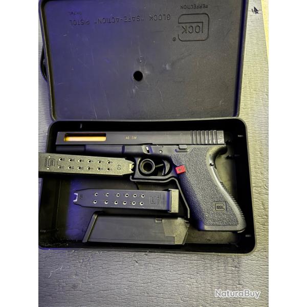 GLOCK .40 S&W - RGA BF377 - Culasse ajoure + canon custom or + kit DPM