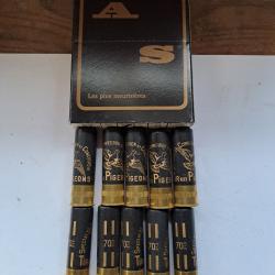 Bo&icirc;te de10 belles cartouches anciennes cal 16 douilles cartons  "TIR AUX PIGEONS "