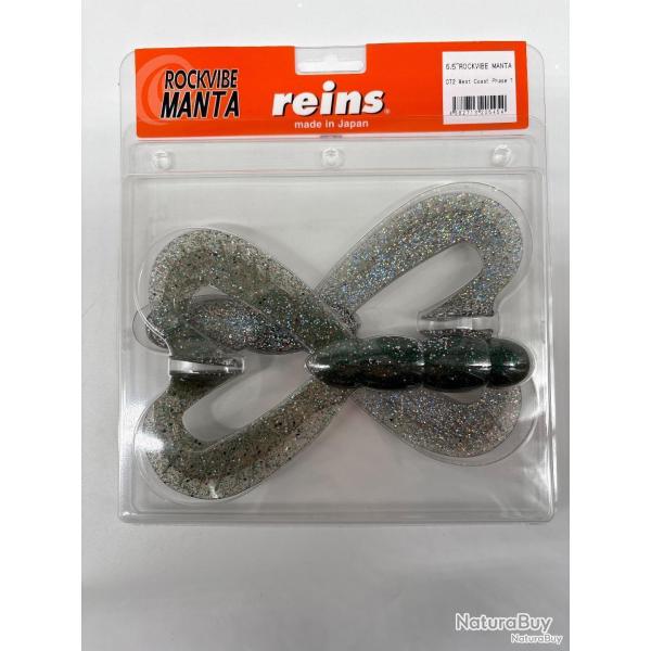 Leurres souples Reins Rockvibe manta 6,5" west coast phase 1