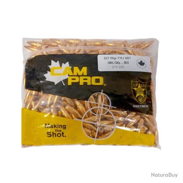 Ogives CAMPRO 223 55gr FMJ SBT x500