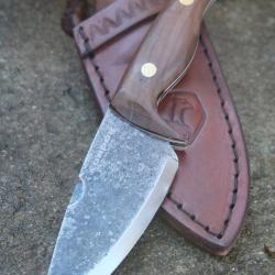 Couteau Condor Kimen Lame Acier Carbone 1095 Manche Bois Etui Cuir Made El Salvador