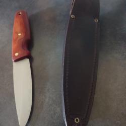 Couteau EKA model Nordic W11 acier 12c27 &eacute;tui cuir &eacute;pais