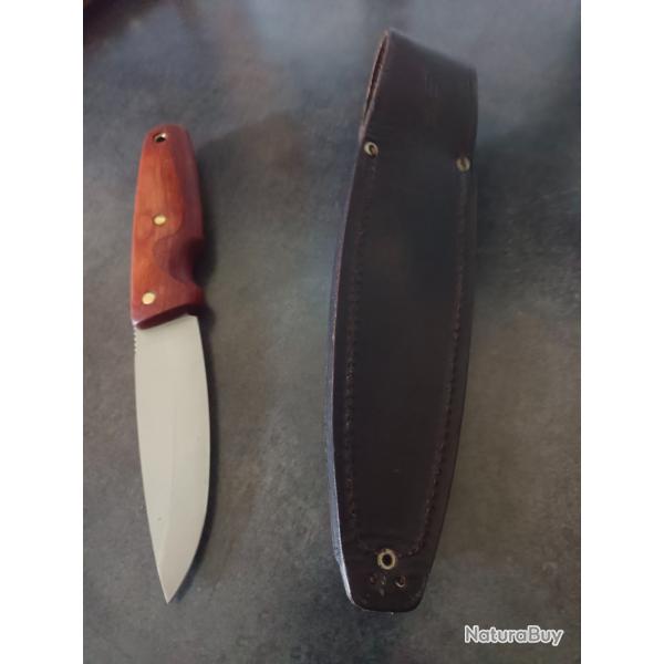Couteau EKA model Nordic W11 acier 12c27 �tui cuir �pais