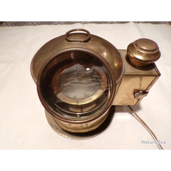 HABITACLE DE BOUSOLE DE MARINE AVEC SON COMPAS