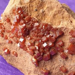 Tr&egrave;s belle Vanadinite du Maroc avec cristaux bien form&eacute;s longueur 5 cm