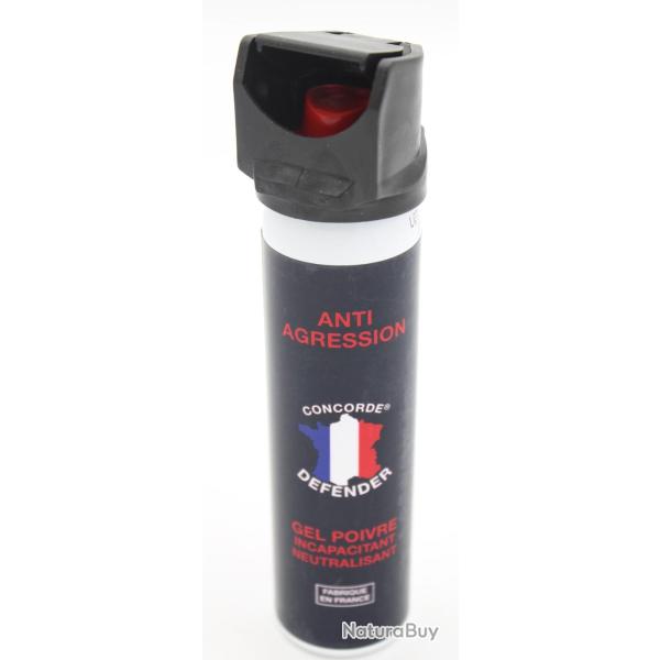 Bombe anti agression - Gel poivre Concorde 75 ml