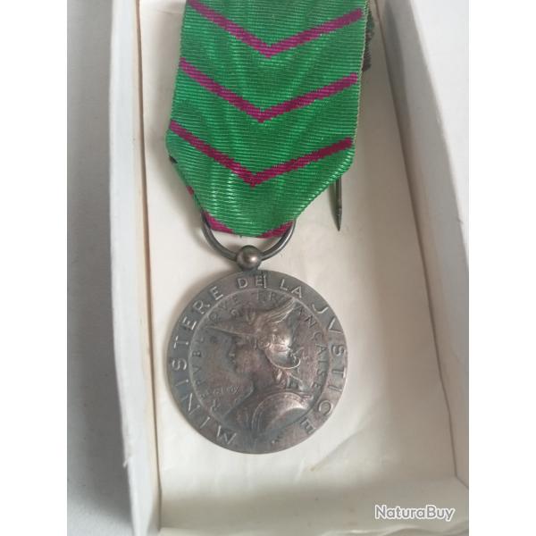 medaille ministere de la justice en argent