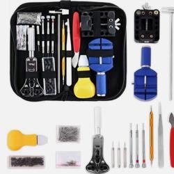 Kit Réparation Montres & Bijoux 147 Pcs Outils Professionnels Horloger Bijoutier Changement piles
