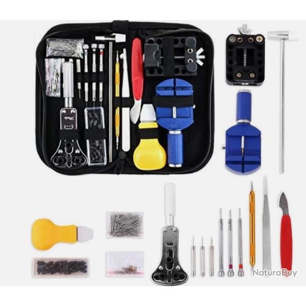 Kit R�paration Montres & Bijoux 147 Pcs Outils Professionnels Horloger Bijoutier Changement piles