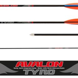 Fl&egrave;che Avalon Tyro 4.2 en carbone (nouvelles) 29" 900 1 plume rouge 2 plumes noires