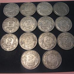 série de 2 francs Morlon aluminium 1941-1958