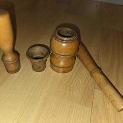 lot x 4 outillages en buis pour rechargement calibre 16 a broche