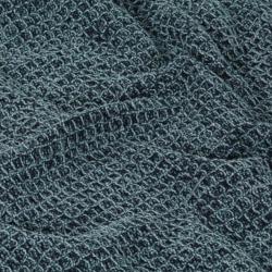 Couverture coton 220x250 cm bleu indigo douce décorative