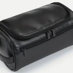 Trousse de toilette homme cuir PU imperméable grande capacité baizenville Noir