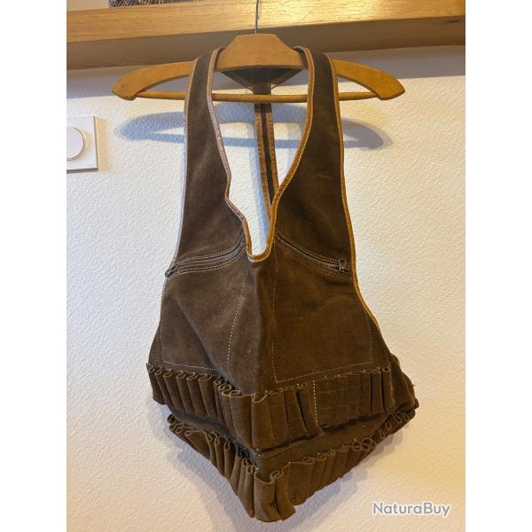 gilet cartouchire en daim