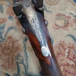 Fusil de chasse juxtaposé à percussion, armorié, vers 1850