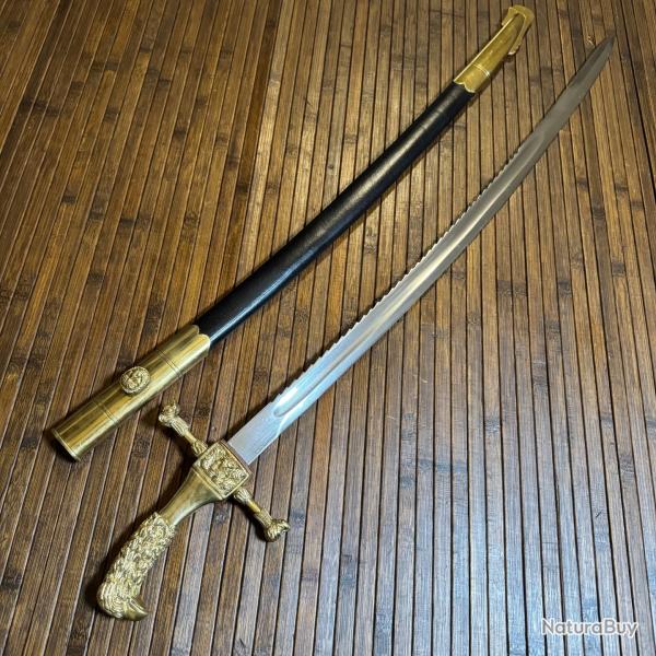 IMPOSANT SABRE DES SAPEURS D'INFANTERIE A LA TETE D'AIGLE PREMIER EMPIRE