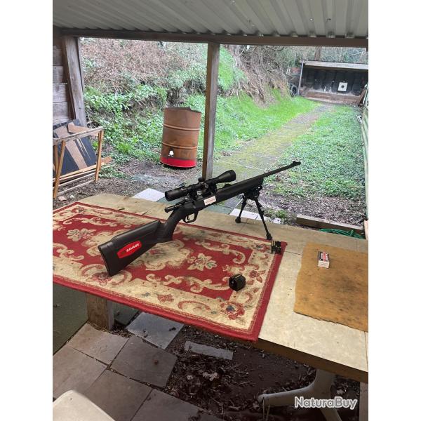 Carabine Savage 22lr culasse verrou chargeur rotatif