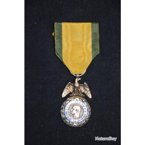 MEDAILLE MILITAIRE 2 TYPE SECOND EMPIRE-SIGNEE BARRE-CAMPAGNES ITALIE-CRIMEE-CHINE-MEXIQUE-1870/71