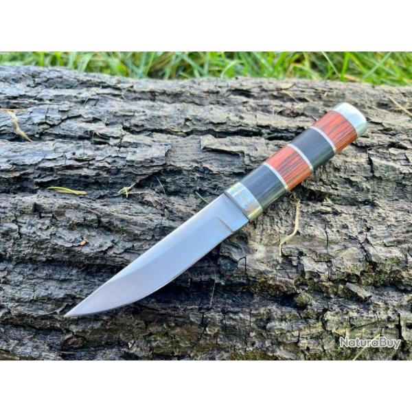Couteau droit 16cm manche bicolore enchre