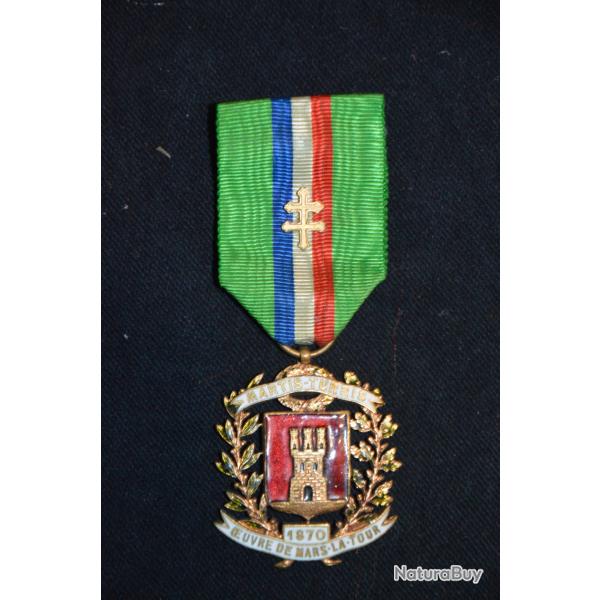 MEDAILLE DES COMBATS DE MARS LA TOUR-1870-ANCIENS COMBATTANTS 1870/1871