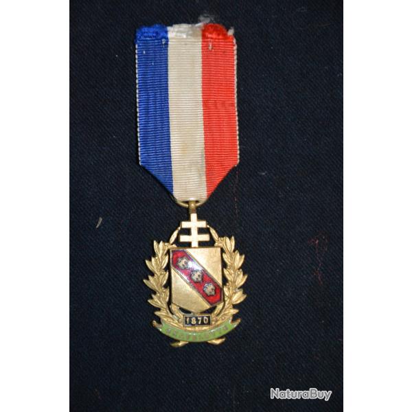 MEDAILLE DES COMBATS DE GRAVELOTTE- CAVALERIE-1870-ANCIENS COMBATTANTS 1870/1871