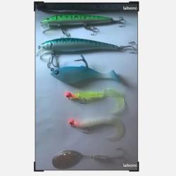 Leurres selon météo et profondeur des eaux. Réalistes et efficaces. Vente à l'unité possible
