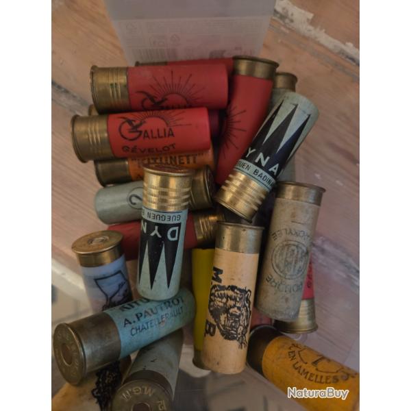 22 x cartouches calibres 12 anciennes