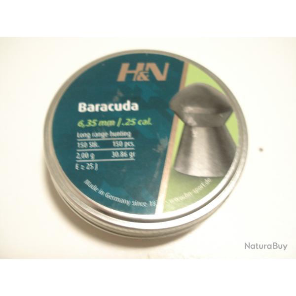 Plombs H et N Baracuda 6,35 mm