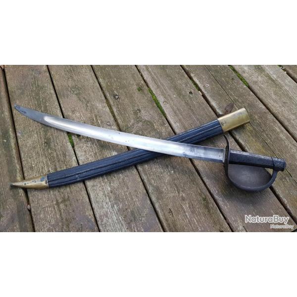 Sabre de bord modele 1833, dat de 1850.Sabre de marine.avec fourreau.