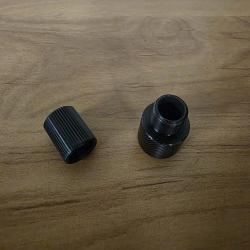 Adaptateur silencieux M13.5xLH  1/2x28 TPI (1/2UNEF) + Bague de protection de filetage