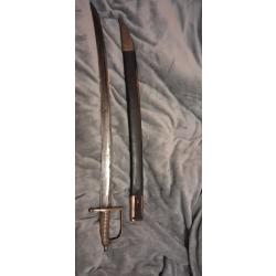 Sabre briquet de marine avec fourreau.1767/1790.