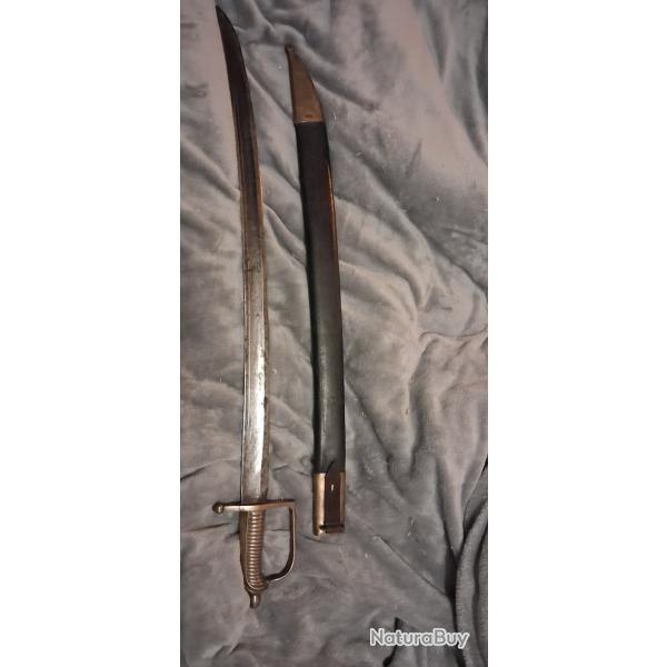 Sabre briquet de marine avec fourreau.1767/1790.