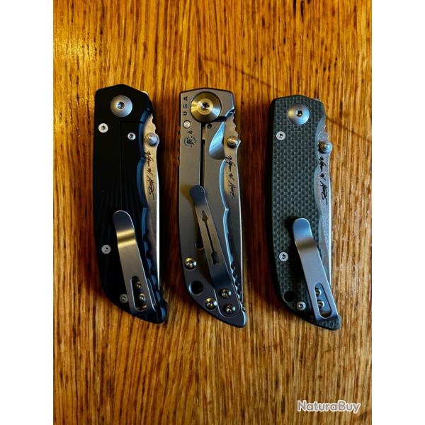 Lot Neuf Spartan Blades Harsey Folder Titane 3.25 Magnacut + Talos G-10 + Talos II Aluminium!
